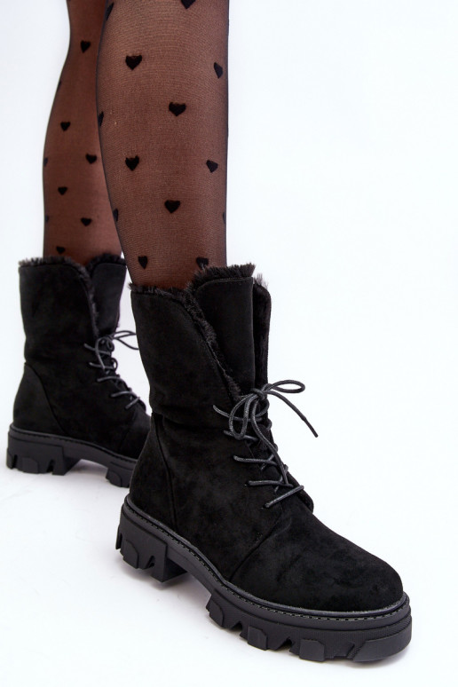 Botas Frendo com cadarço e aquecimento na cor preta