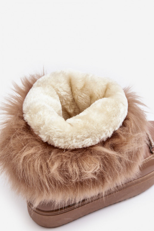botas de neve com atacadores bege Santero