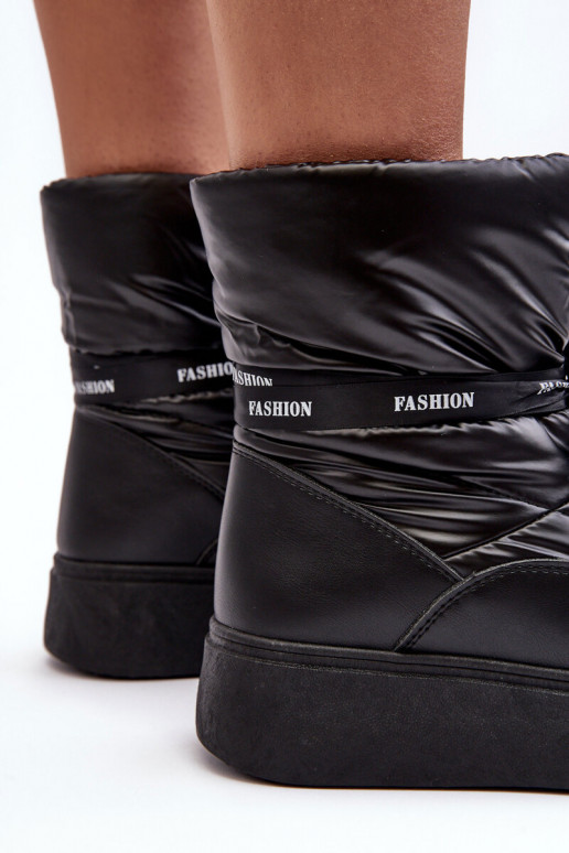 botas de neve Wiązaniem cor preta Siracna botas de neve Wiązaniem cor preta Siracna