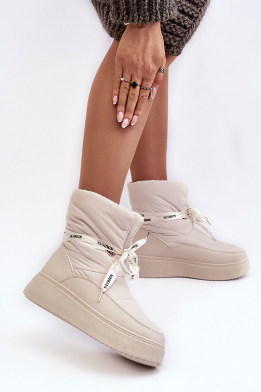 botas de neve Wiązaniem marfim Siracna botas de neve Wiązaniem marfim Siracna