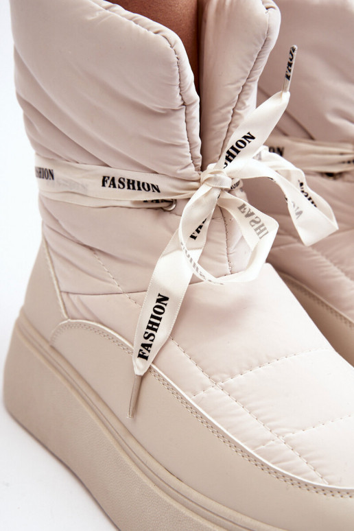 botas de neve Wiązaniem marfim Siracna botas de neve Wiązaniem marfim Siracna