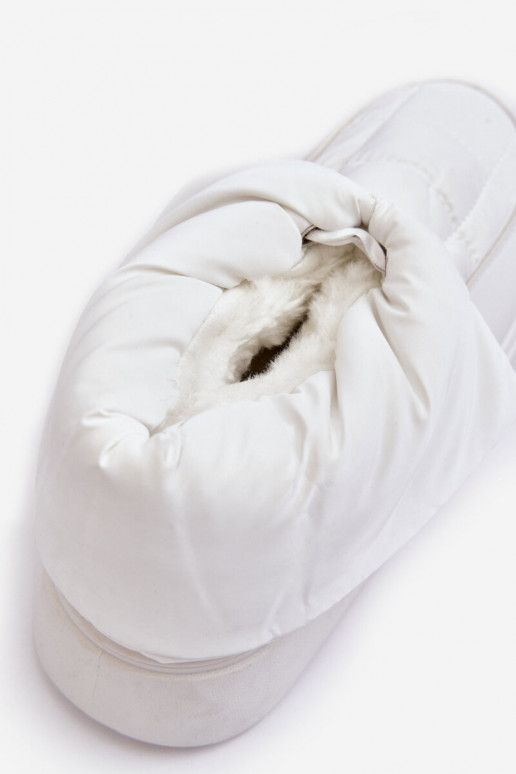 botas de neve Wiązaniem cor branca Siracna botas de neve Wiązaniem cor branca Siracna