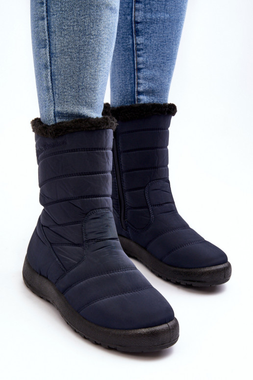 botas de neve aquecidas na cor azul escuro Luxina botas de neve aquecidas na cor azul escuro Luxina