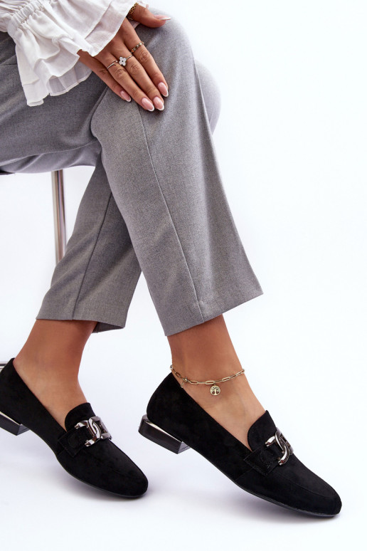 mocassins femininos com enfeites na cor preta Camilena - Zamsz mocassins femininos com enfeites na cor preta Camilena - Zamsz