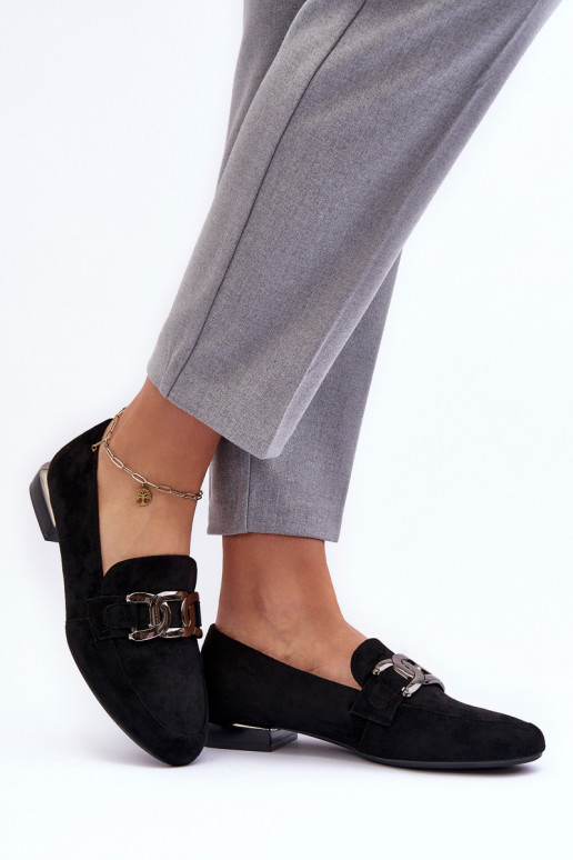 mocassins femininos com enfeites na cor preta Camilena - Zamsz mocassins femininos com enfeites na cor preta Camilena - Zamsz