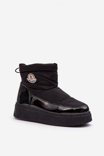 Botas de neve com plataforma na cor preta Gattea