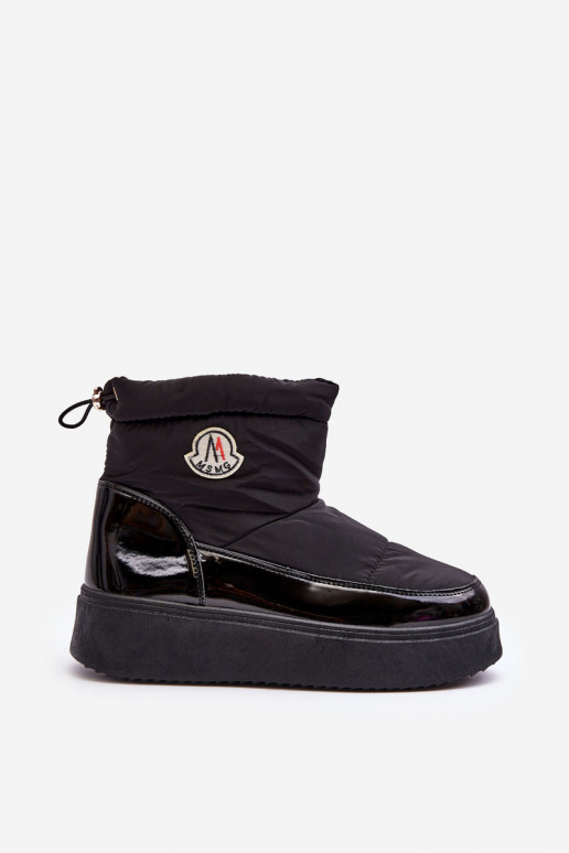 Botas de neve com plataforma na cor preta Gattea
