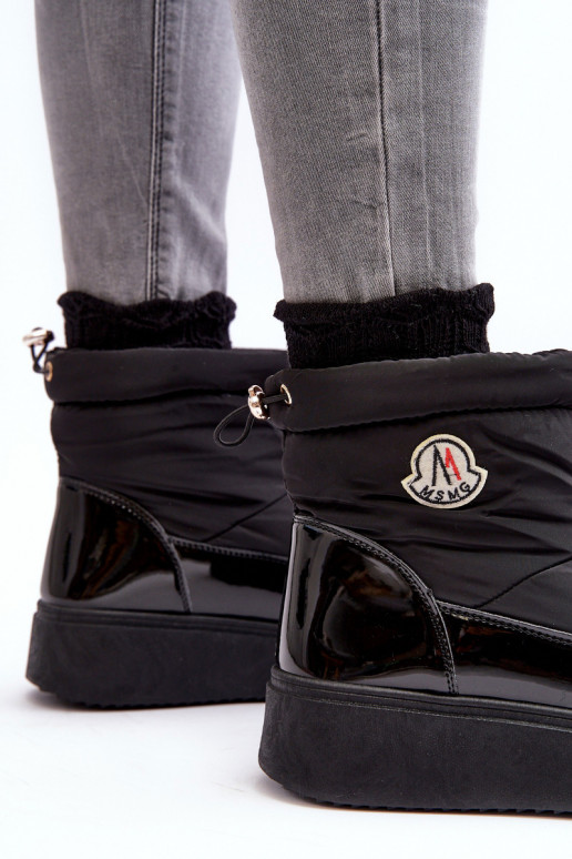 Botas de neve com plataforma na cor preta Gattea