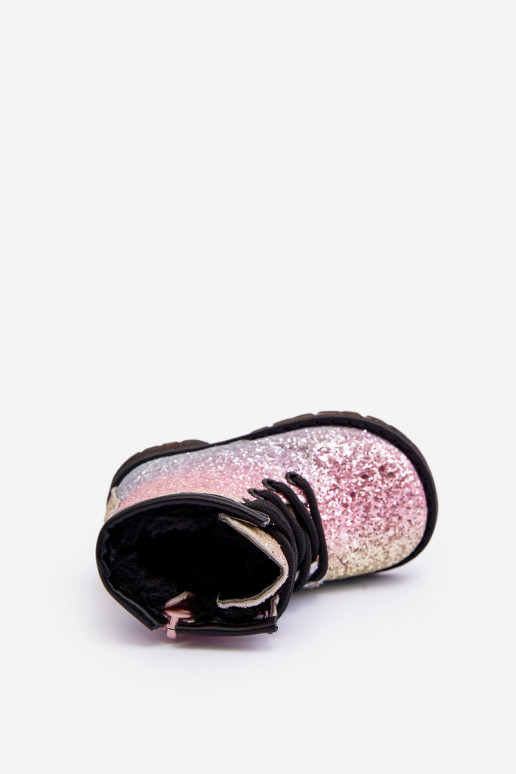 Botas infantis com brilho aquecidas com zíper em várias cores Saussa Botas infantis com brilho aquecidas com zíper em várias cores Saussa