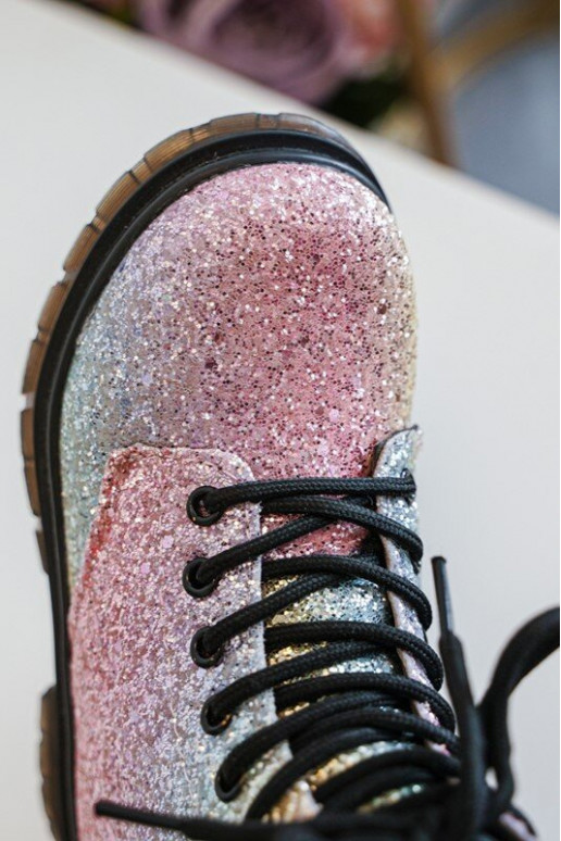 Botas infantis com brilho aquecidas com zíper em várias cores Saussa