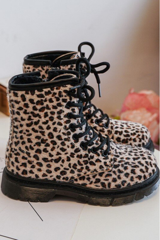 Calçados infantis quentes com zíper bege Goopy