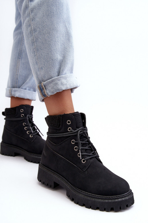 Botas femininas quentes em Cross Jeans preto MM2R4012C Botas femininas quentes em Cross Jeans preto MM2R4012C