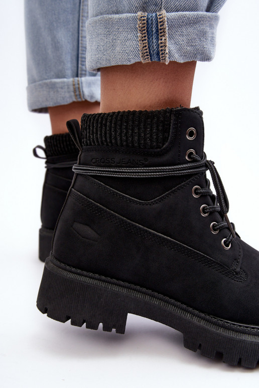 Botas femininas quentes em Cross Jeans preto MM2R4012C Botas femininas quentes em Cross Jeans preto MM2R4012C