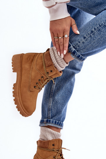 Botas femininas quentes em Cross Jeans marrom MM2R4011C 2