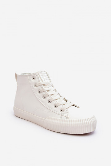 Sapatos de lazer aquecidos com zíper na cor branca Big Star MM274017