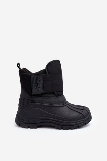 Botas de neve infantis com fechos adesivos aquecidos pretos Big Star MM374122 2