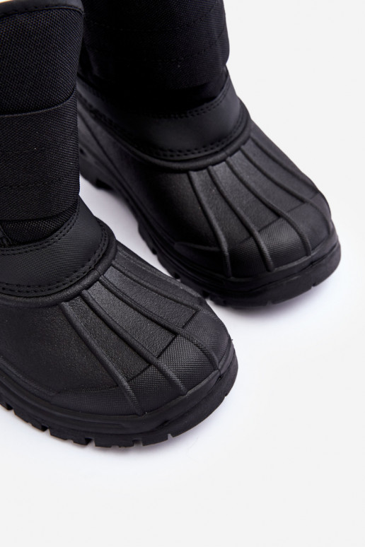 Botas de neve infantis com fechos adesivos aquecidos pretos Big Star MM374122