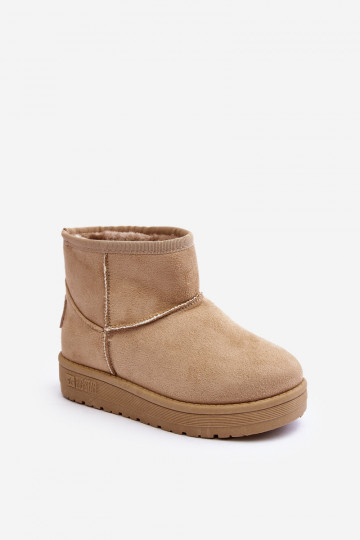 Botas de neve infantis aquecidas bege Big Star MM374056