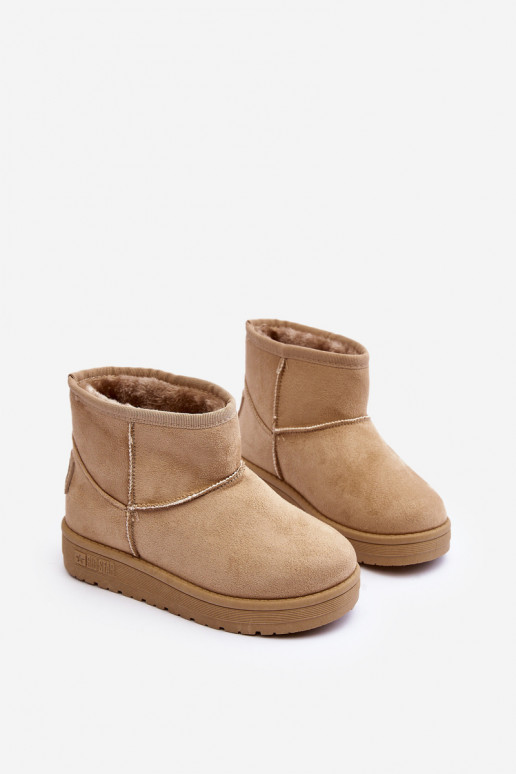 Botas de neve infantis aquecidas bege Big Star MM374056