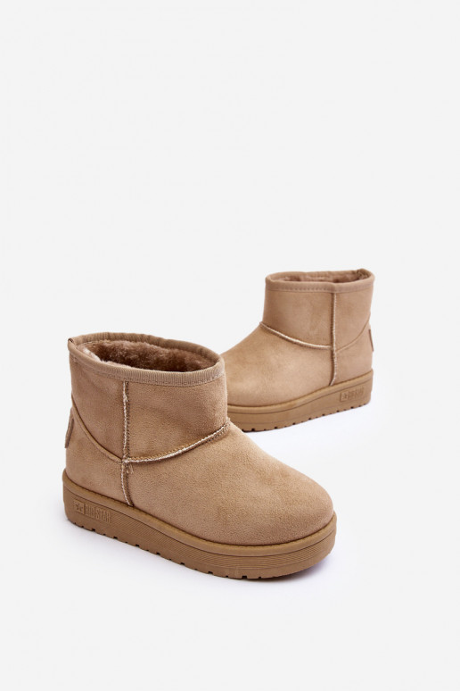 Botas de neve infantis aquecidas bege Big Star MM374056