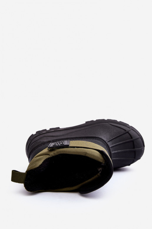 Botas de neve infantis com fechos adesivos aquecidos cáqui Big Star MM374123