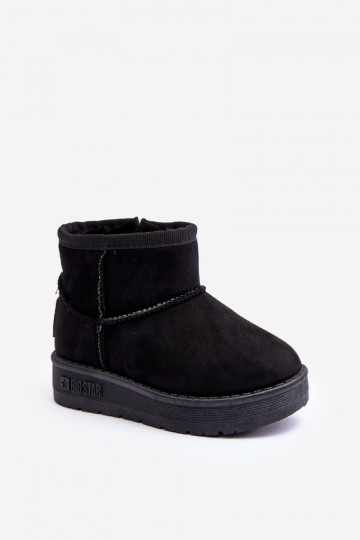 Botas infantis de neve aquecidas com zíper, pretas Big Star MM374100