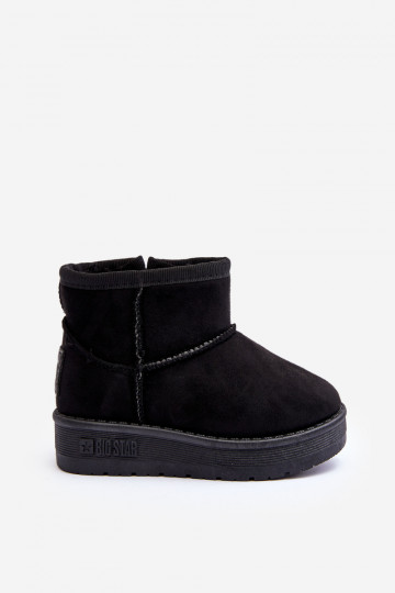 Botas infantis de neve aquecidas com zíper, pretas Big Star MM374100 2
