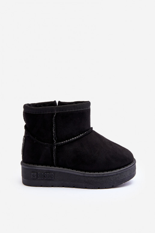 Botas infantis de neve aquecidas com zíper, pretas Big Star MM374100