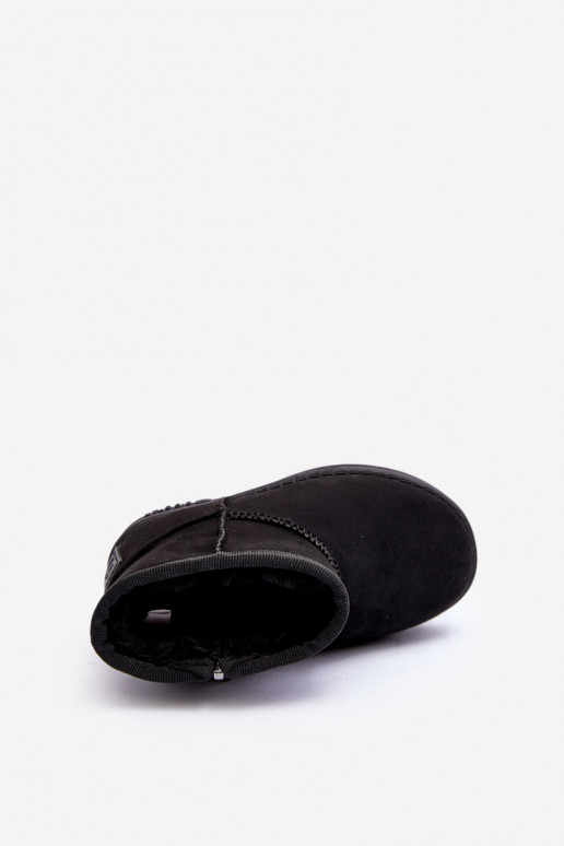 Botas infantis de neve aquecidas com zíper, pretas Big Star MM374100