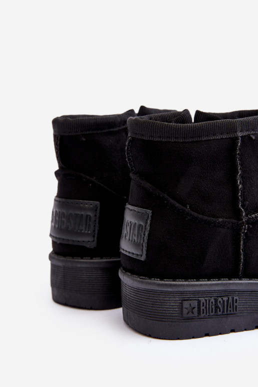 Botas infantis de neve aquecidas com zíper, pretas Big Star MM374100