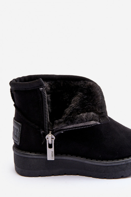Botas infantis de neve aquecidas com zíper, pretas Big Star MM374100
