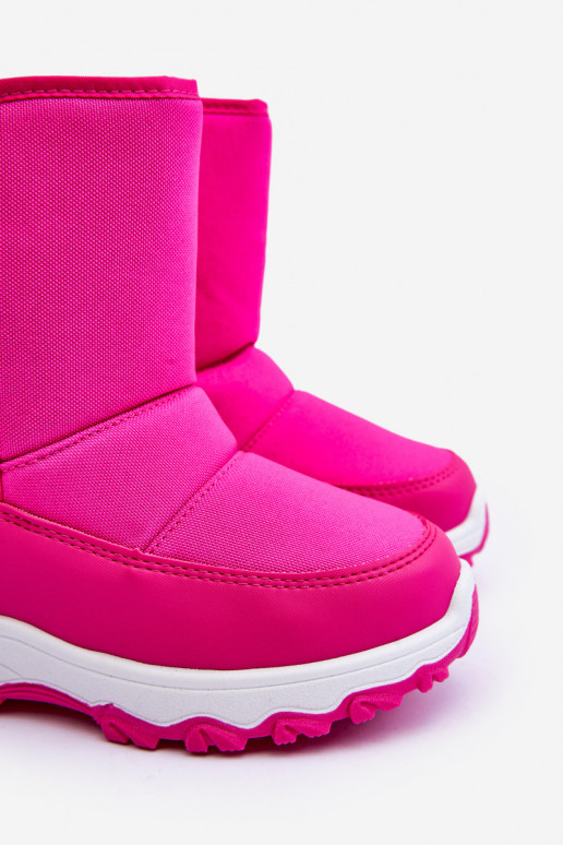 botas de neve aquecidas com fechos adesivos infantil rosa Big Star MM374121