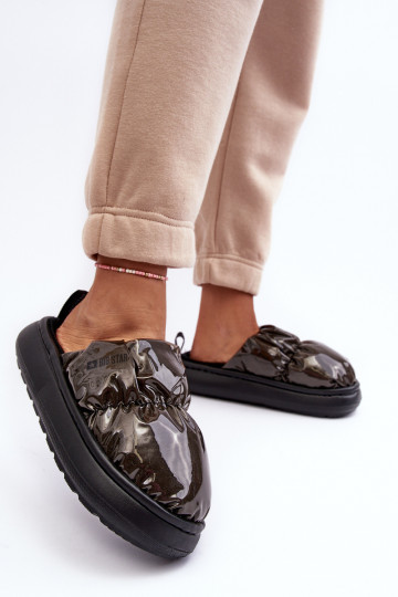 com brilho Chinelos cor preta Big Star MM274130