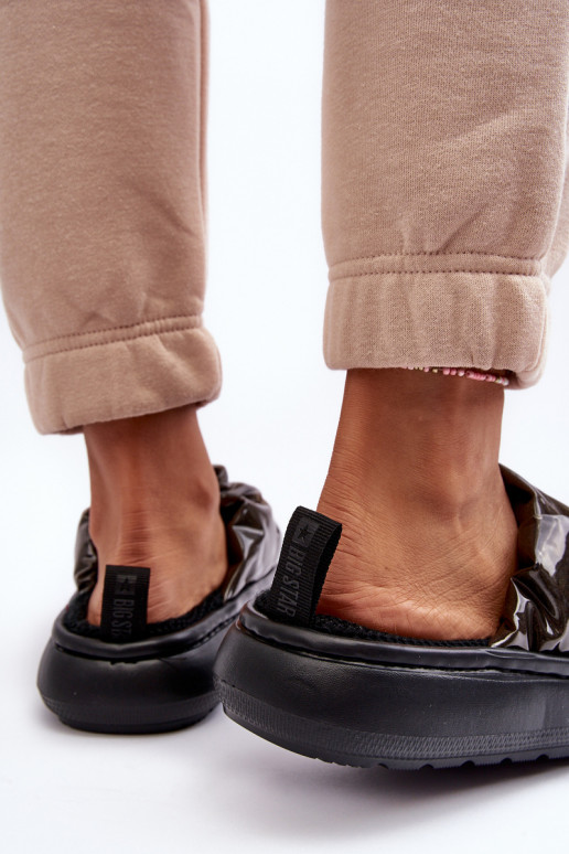 com brilho Chinelos cor preta Big Star MM274130