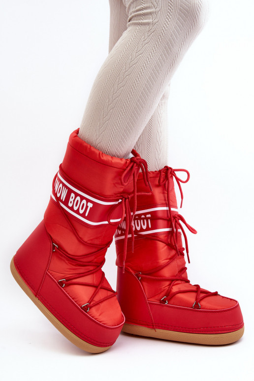 botas de neve cor vermelha Venila