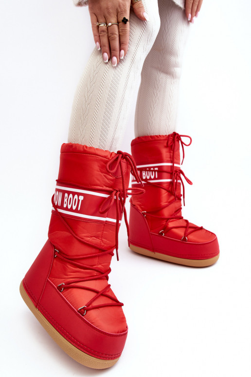 botas de neve cor vermelha Venila