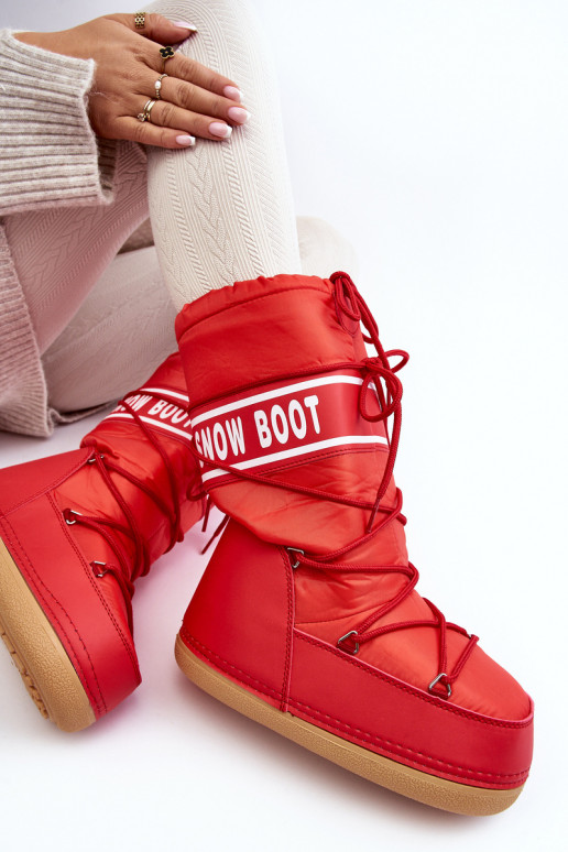 botas de neve cor vermelha Venila
