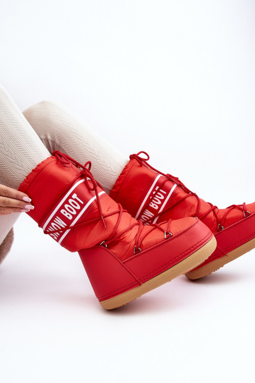 botas de neve cor vermelha Venila