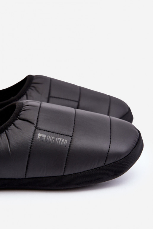 Chinelos de aquecimento de modelo resistente, preto Big Star KK174363 Chinelos de aquecimento de modelo resistente, preto Big Star KK174363