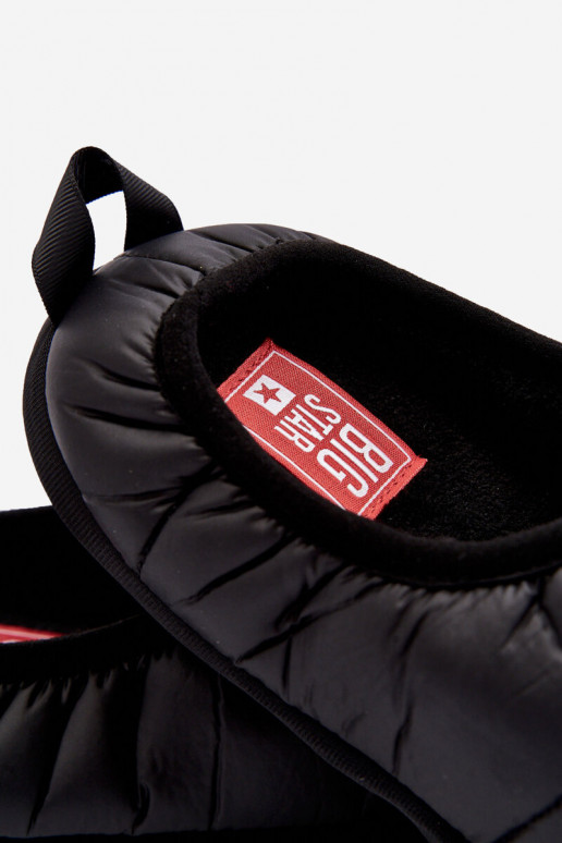 Chinelos de aquecimento de modelo resistente, preto Big Star KK174363 Chinelos de aquecimento de modelo resistente, preto Big Star KK174363