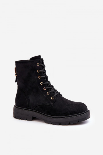 botas com zíper na cor preta Ninsuni