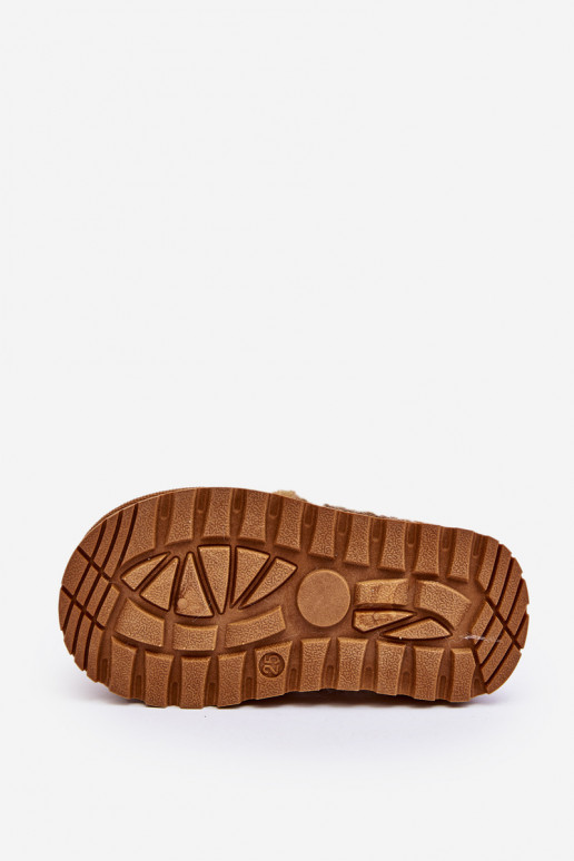 Chinelos infantis com pele marrom Birasta Chinelos infantis com pele marrom Birasta