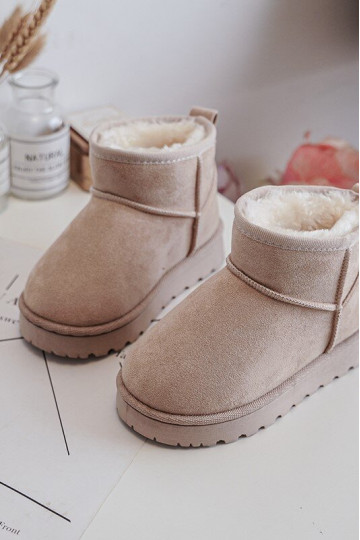 Botas infantis de neve Botas aquecidas bege Nallita 2