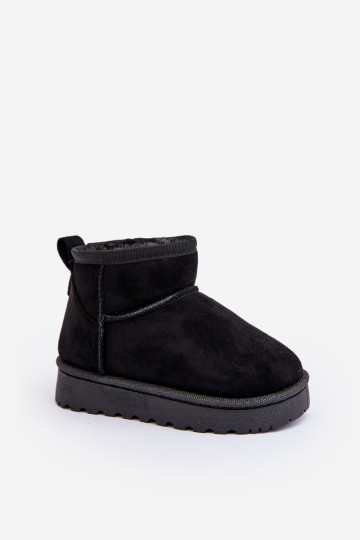 Botas infantis de neve Botas aquecidas na cor preta Nallita