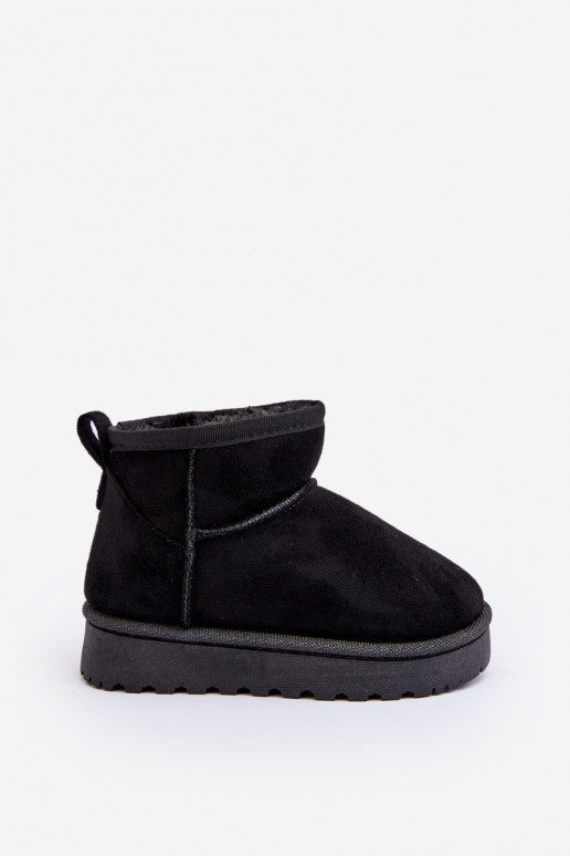 Botas infantis de neve Botas aquecidas na cor preta Nallita