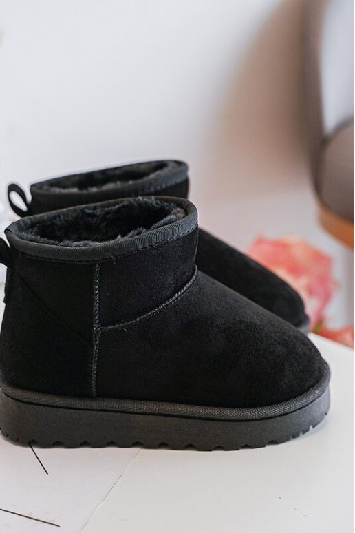 Botas infantis de neve Botas aquecidas na cor preta Nallita