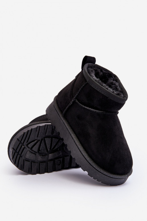 Botas infantis de neve Botas aquecidas na cor preta Nallita