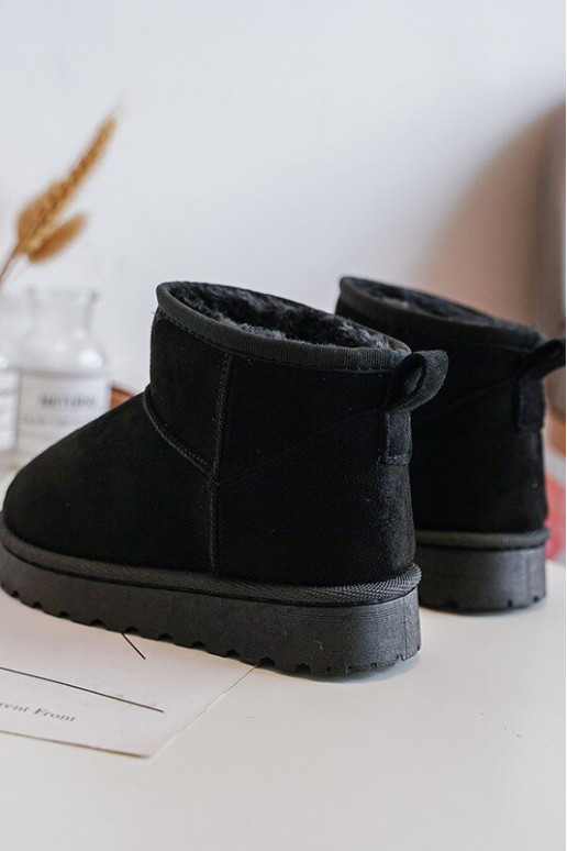 Botas infantis de neve Botas aquecidas na cor preta Nallita