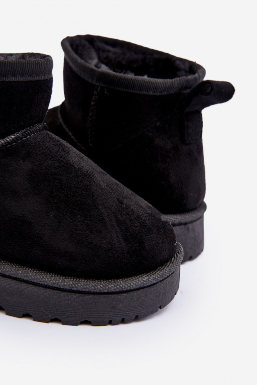 Botas infantis de neve Botas aquecidas na cor preta Nallita
