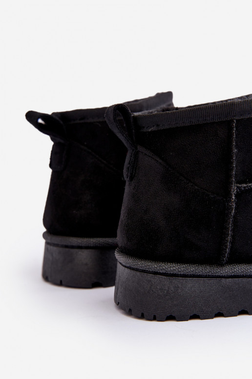 Botas infantis de neve Botas aquecidas na cor preta Nallita